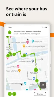 Skånetrafiken android App screenshot 2
